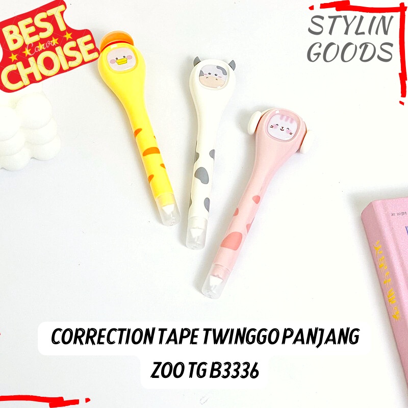 

TERBARU TIPEX GULUNG TWINGGO ZOO TG B3336 / CORRECTION TAPE MOTIF ANIMAL ALAT TULIS TERMURAH BISA GROSIRAN