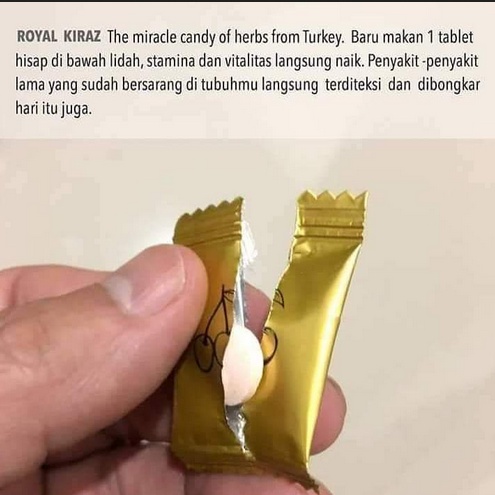 

Royal Kiraz Candy Asli Turki 100% 7 pcs / eceran