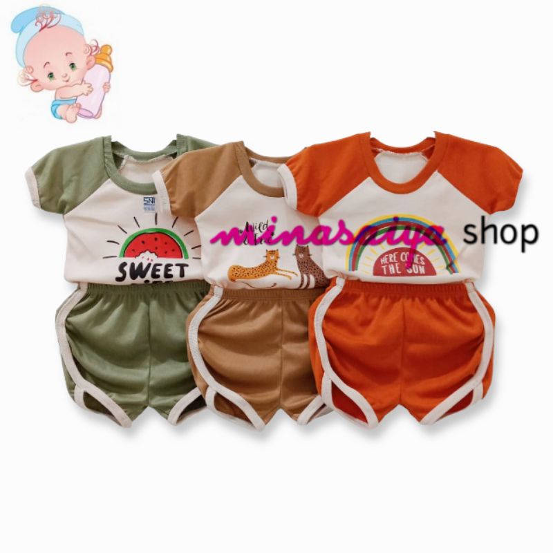 CHUBBY Setelan Bayi SNI Lengan Pendek Sport Uk. S - XXL