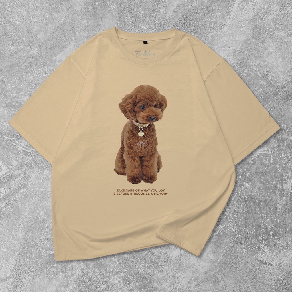 Fortglass Dog Kaos Oversize T-Shirt Cowok Premium