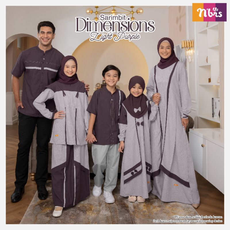 Nibras Sarimbit Dimensions Light Purple Busana Muslim Keluarga Model Gamis Koko Dewasa Dan Anak Anak