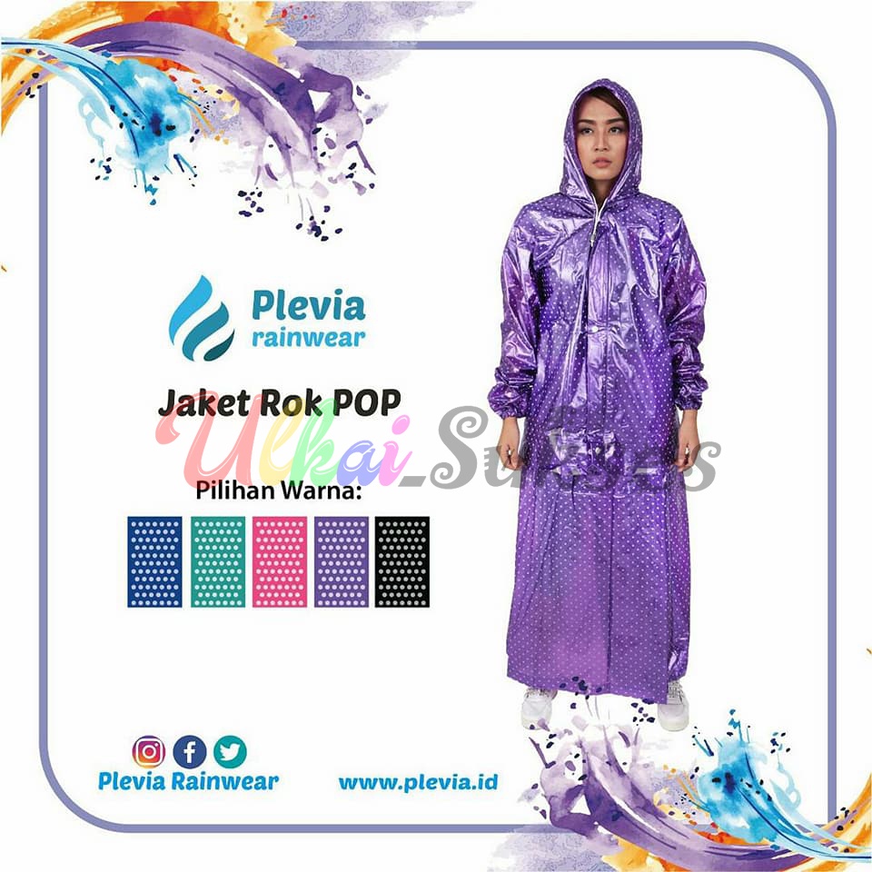 Jas Mantel Setelan Rok Mantel Hujan Jaket Rok Muslimah Hijabbers Wanita Premium Tebal Anti Tembus Ai