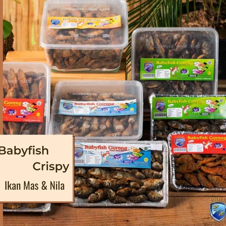 

[C-8R ☛] SUHADAFOOD - BABYFISH CRISPY IKAN NILA & MAS ASLI ENAK BERGIZI 100GR-paling laris