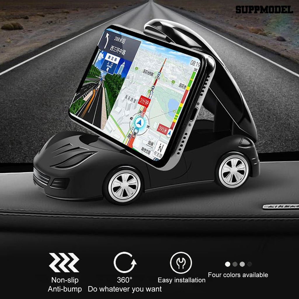 [Auto] Holder Handphone Berputar 360derajat Bentuk Kendaraan Klip Stabil Model Mobil Penyangga Ponsel Holder Untuk Driver