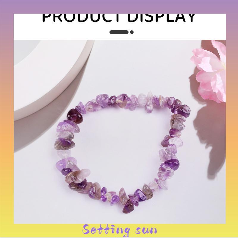 Gelang Kristal Batu Alam aksesoris fashion Korea Untuk Wanita TN