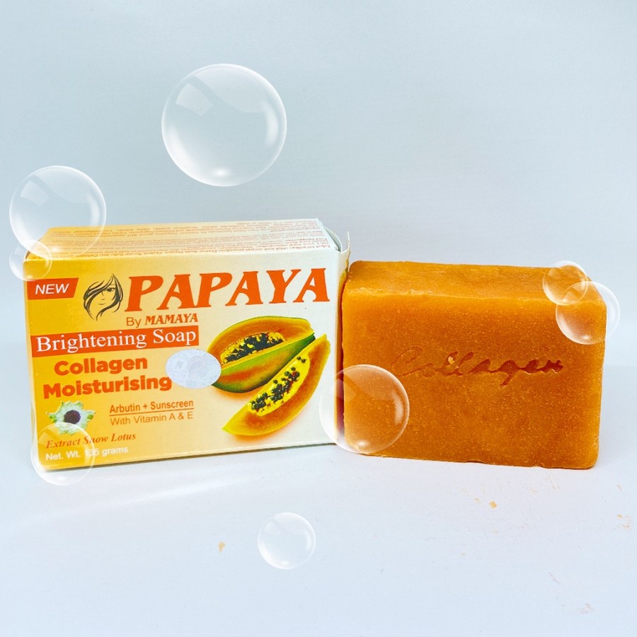 Sabun PAPAYA Brightening 135g | PAPAYA Collagen 135g by MAMAYA ( HARGA 96pcs =8250 )