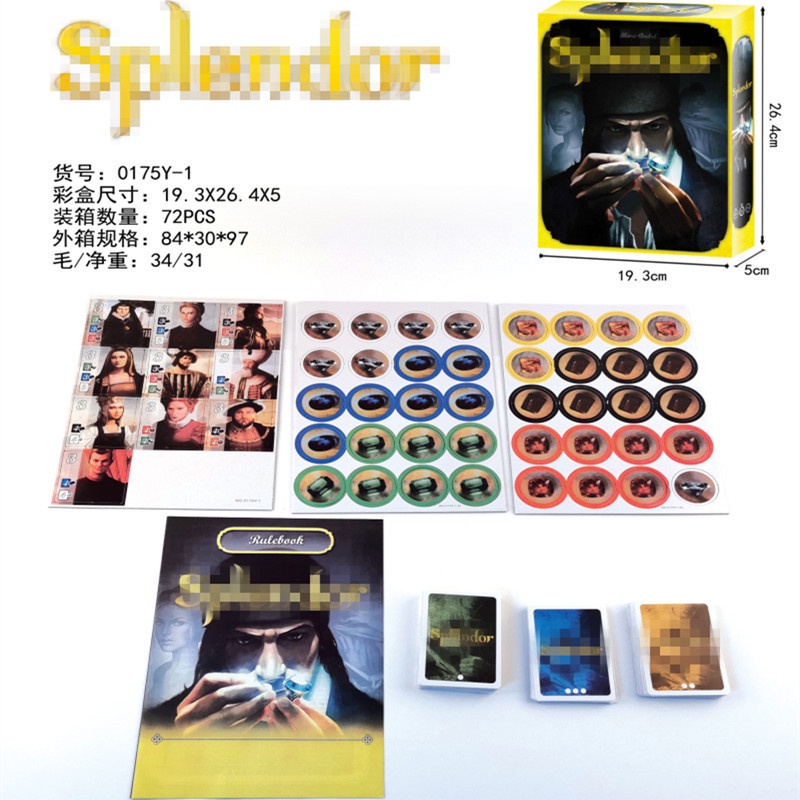 Board Game Splendor Card Games Family Basic