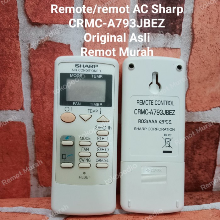 REMOTE AC SHARP CRMC-A793JBEZ ORIGINAL EKSLUSIF