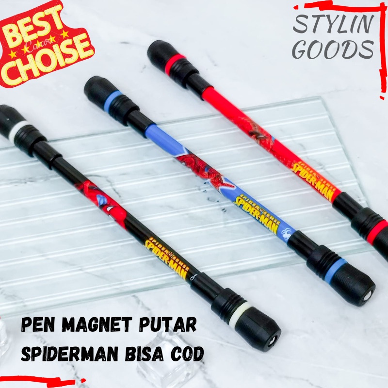 

4 8 12 PCS PULPEN GEL MAGNET PUTAR VIRAL SPIDERMAN SUPER HERO / PEN GEL TINTA HITAM PULPEN VIRAL TERBARU TERMURAH