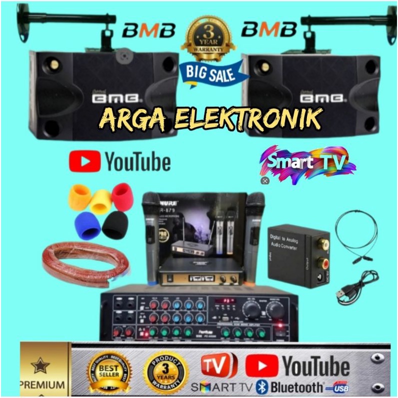 PAKET KARAOKE SPEAKER BMB ORIGINAL