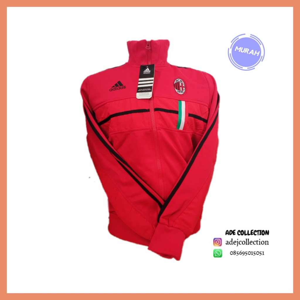 Jaket Bola AC Milan Merah Great Ori