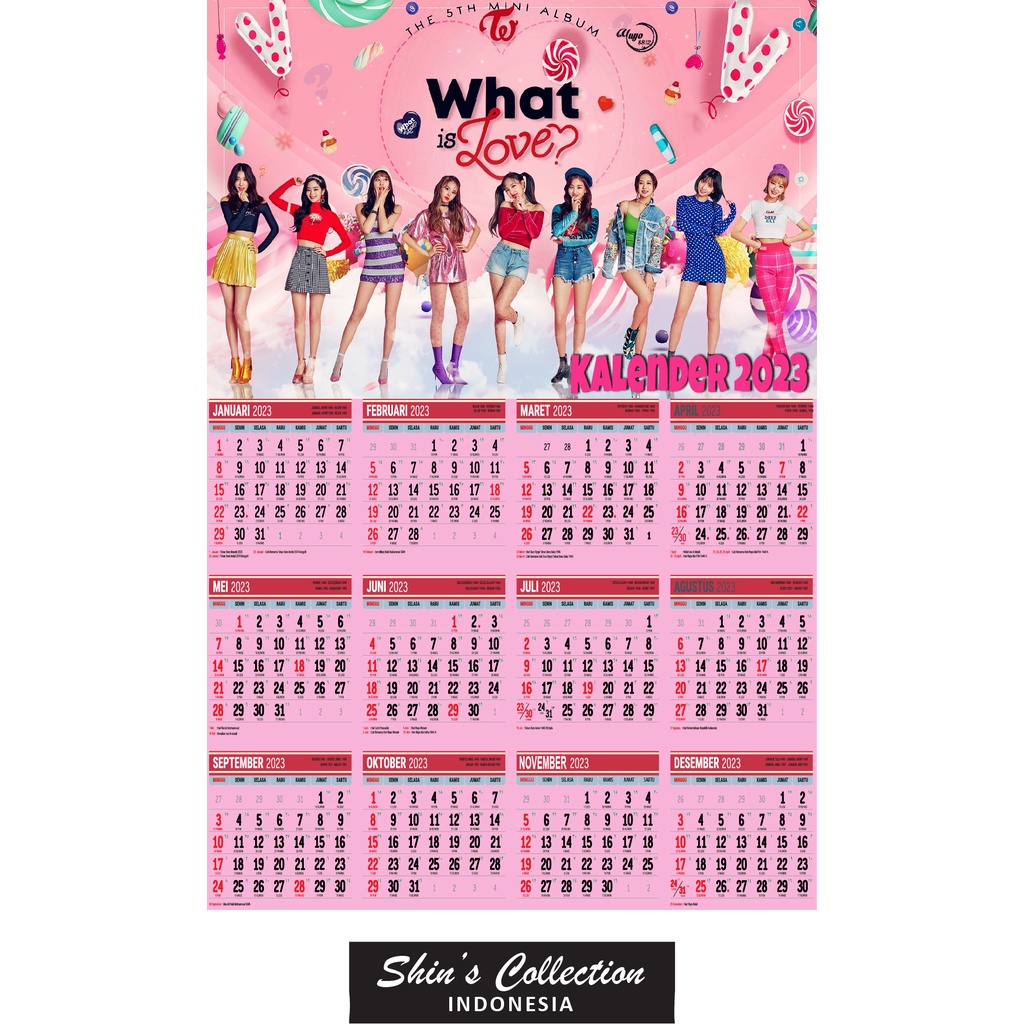 

Kalender dinding Twice kpop 1 pc