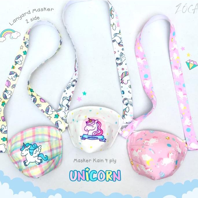 

PAKET MASKER + LANYARD 1 SET UNICORN (size anak) TERLARIS TERPERCAYA ORIGINAL