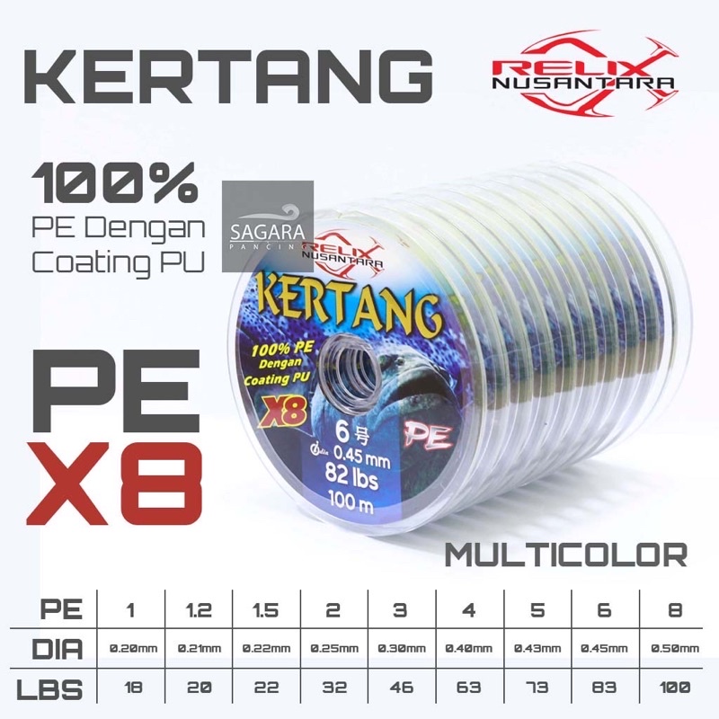 Senar PE Kertang X8 Relix Nusantara
