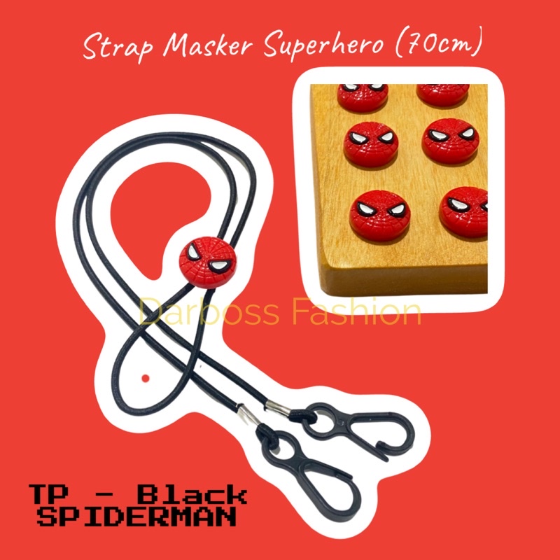 Strap Masker Anak laki-laki superhero / l/Tali Kalung masker anak perempuan/Tali Masker superhero/ konektor Masker / Lanyard masker / Souvenir ulang tahun / mask extender / boy strap mask / strap masker import / clay superhero / strap masker gaya korea