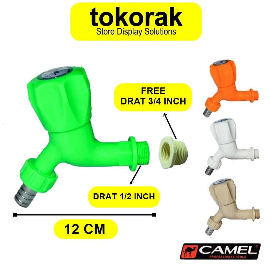 KRAN AIR TAMAN 1/2 INCH CAMEL KERAN 1/2&quot; PVC MAHKOTA JUMBO TEMBOK