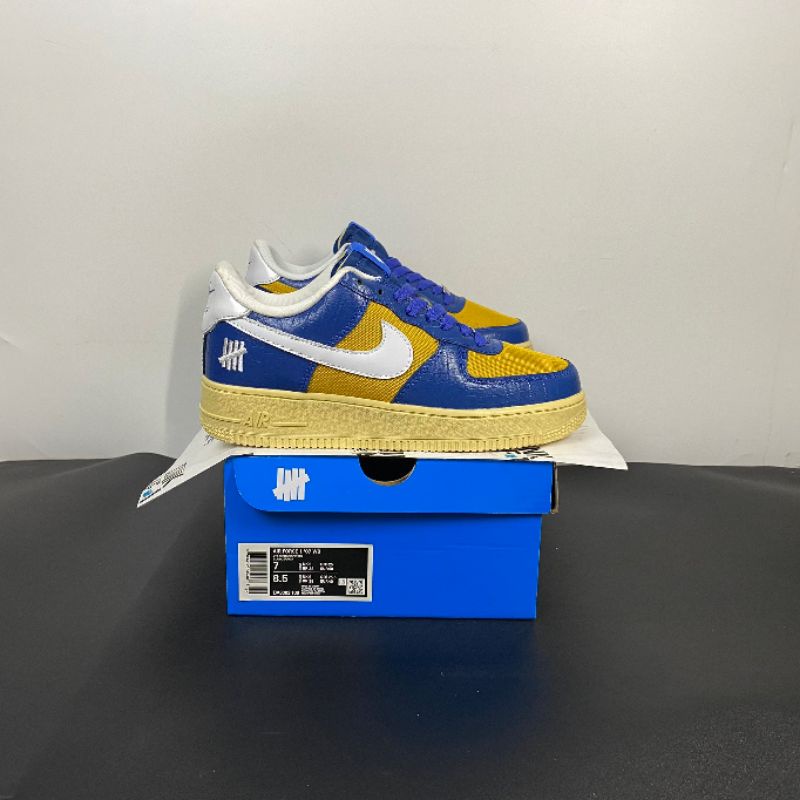 NKE air force 1 undefeated blue yellow