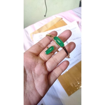 gelang giok cincin giok set giok gelang perak cincin perak gelang cincin perak lapis emas