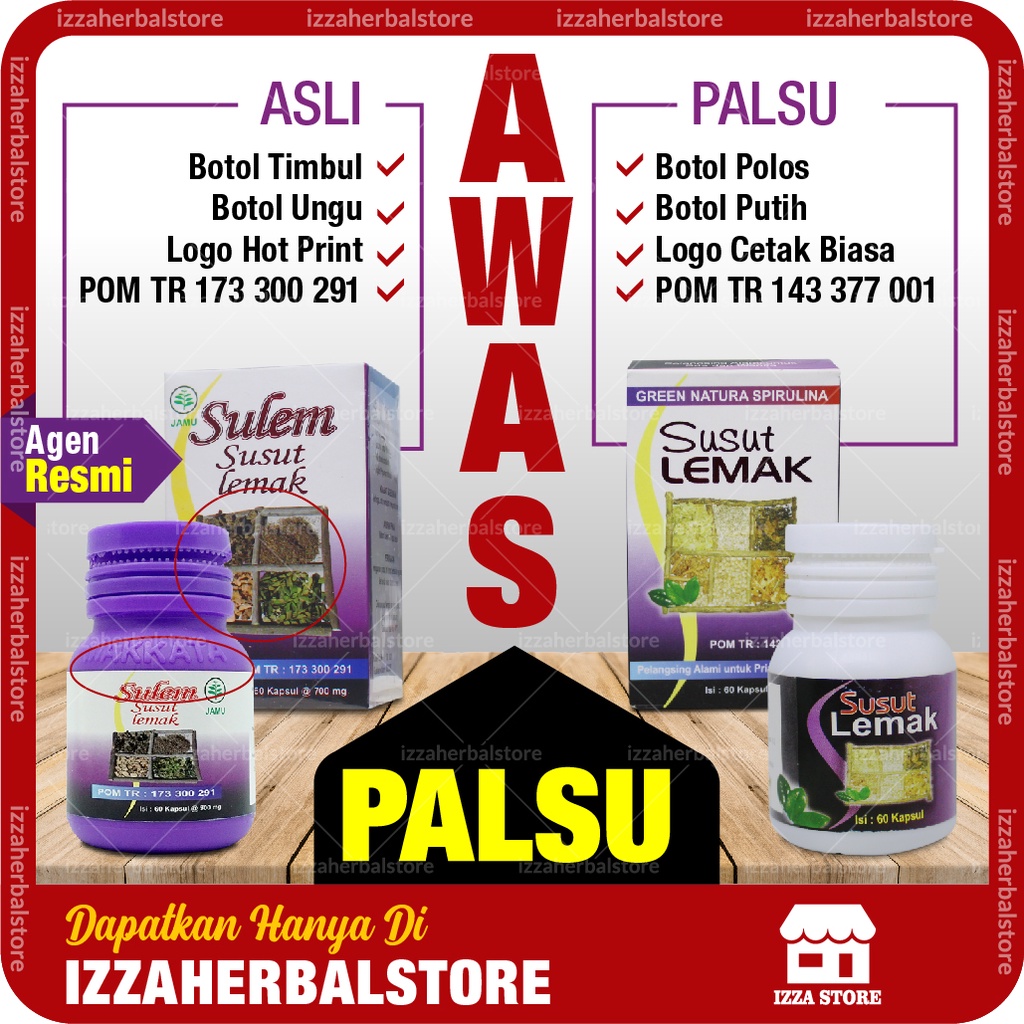 Peluntur Lemak Perut Buncit Ampuh SULEM SUSUT LEMAK Obat Pelangsing Badan Herbal Pria Dan Wanita BPOM