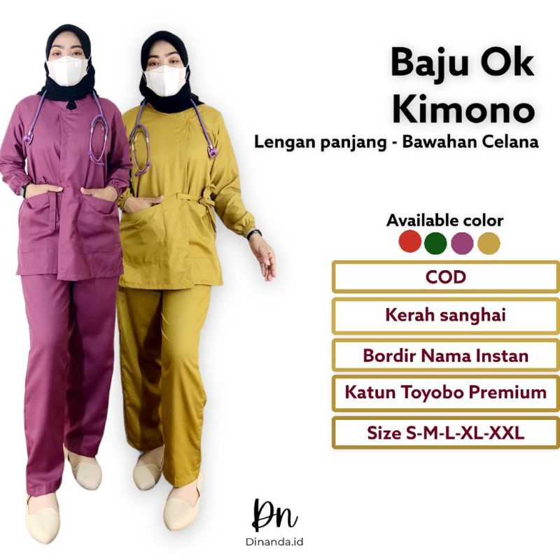 Jual Baju Ok Toyobo Kimono- bawahan celana// baju ok kimono//baju ok