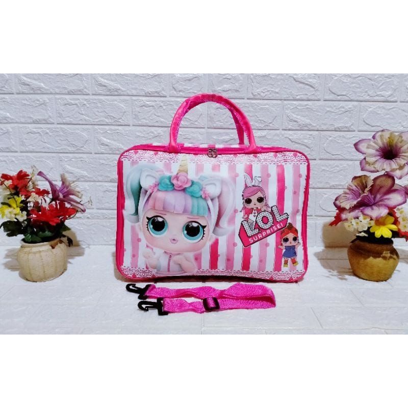 tas travelbag tas selendang motif kartun