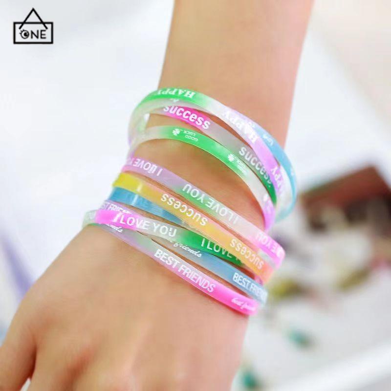 COD❤️Bracelet Silicon Luminous Luminous Couple Wristband Untuk Wanita/Pria-A.one