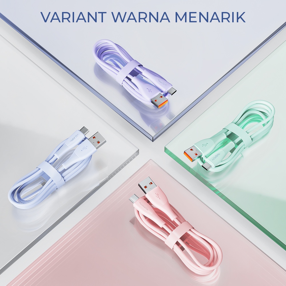 Kabel data MOFIT MACARON Quick Charge 3.0A 1000mm ( 1 Toples isi 20 )