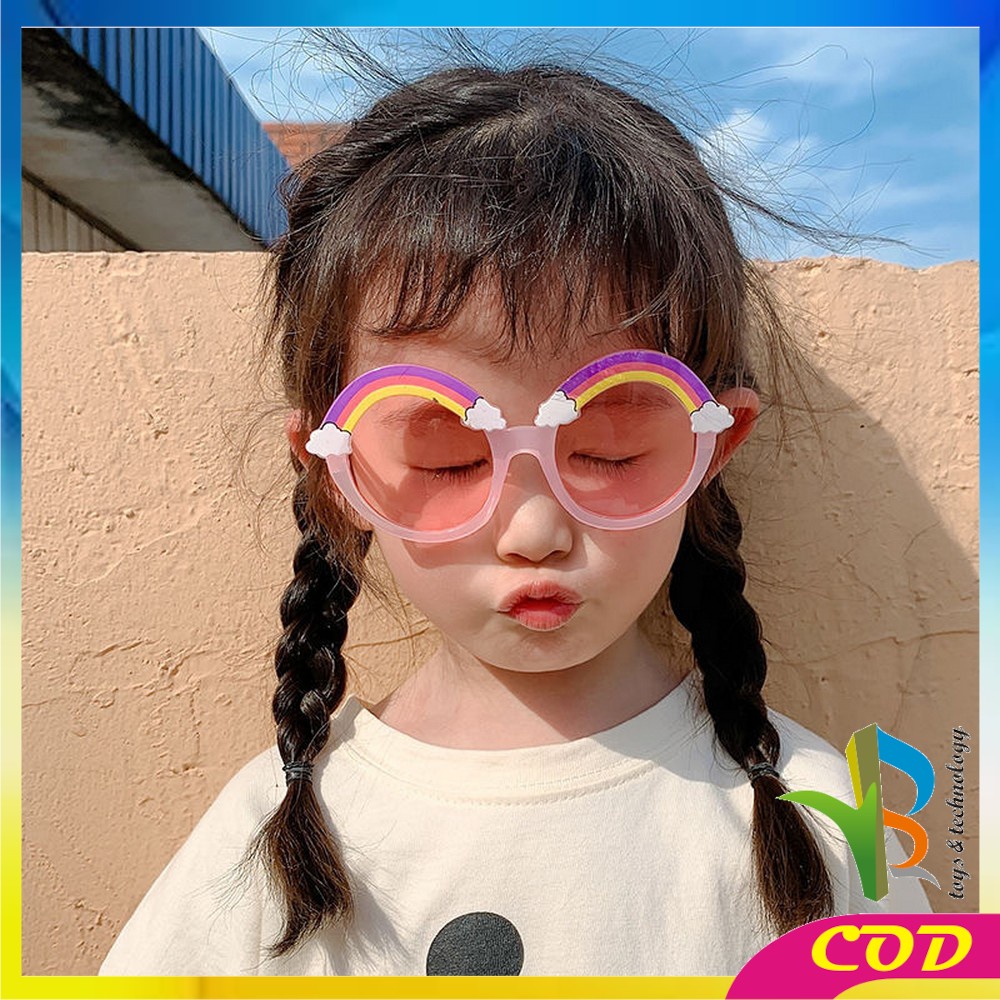 RB-C674 Kacamata Hitam Anak Pelangi Kacamata Unisex Fashion Anak Kaca Mata Kids Sunglasses / Kacamata Anak Warna Rainbow Import