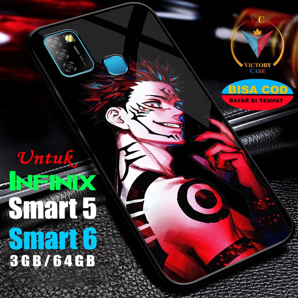 Case Hp Softcase glossy For INFINIX SMART 5 SMART 6 3GB/64GB  JTSKAISN Silikon glass Casing Handphon