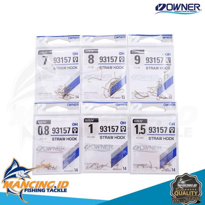 [Bayar DiTempat] Owner 93157 Straw Hook Pancing Mata Kail Kuat Made in Japan