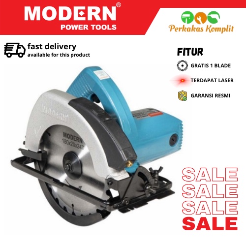 MODERN Mesin Serkel Kayu / Circular Saw 7 Inch Laser M-2600L