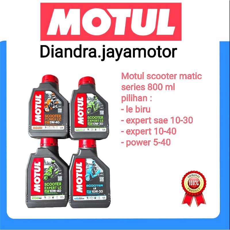 Motul scooter matic 800 ml series ( le biru - expert - power ) 100% original