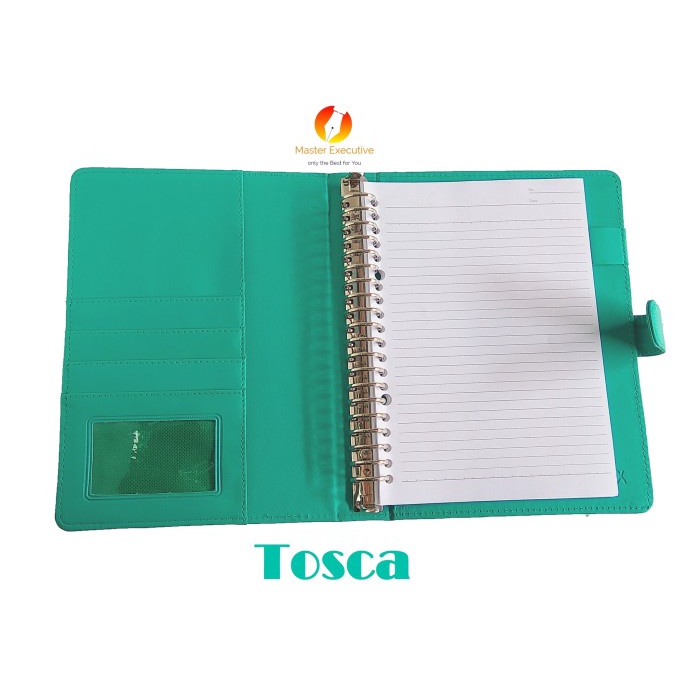 

ONIX HIJAU TOSCA BINDER KULIT KANCING EXCLUSIVE 20 RING A5 CAMPUS