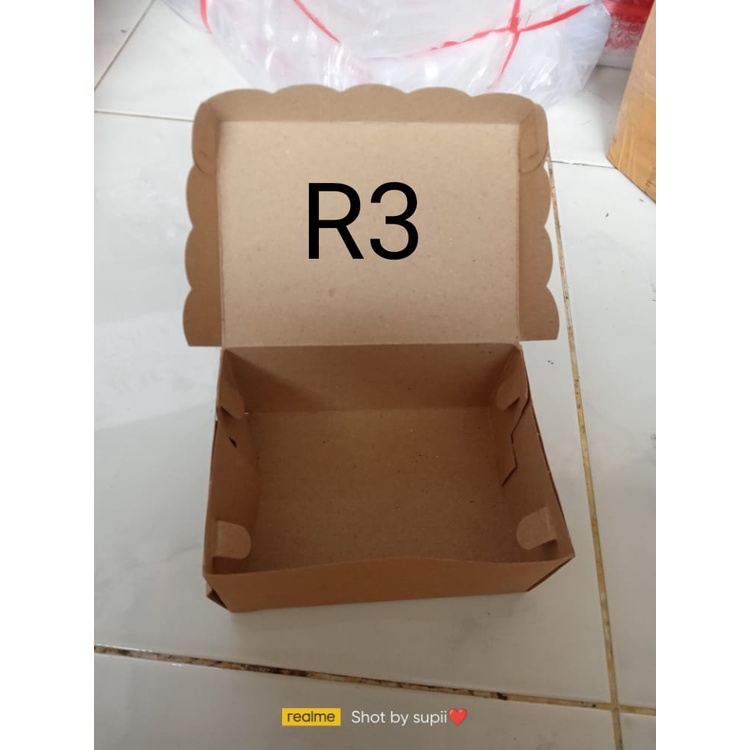 KRAFT KRAF DUS KUE / KOTAK KUE R3 COKLAT