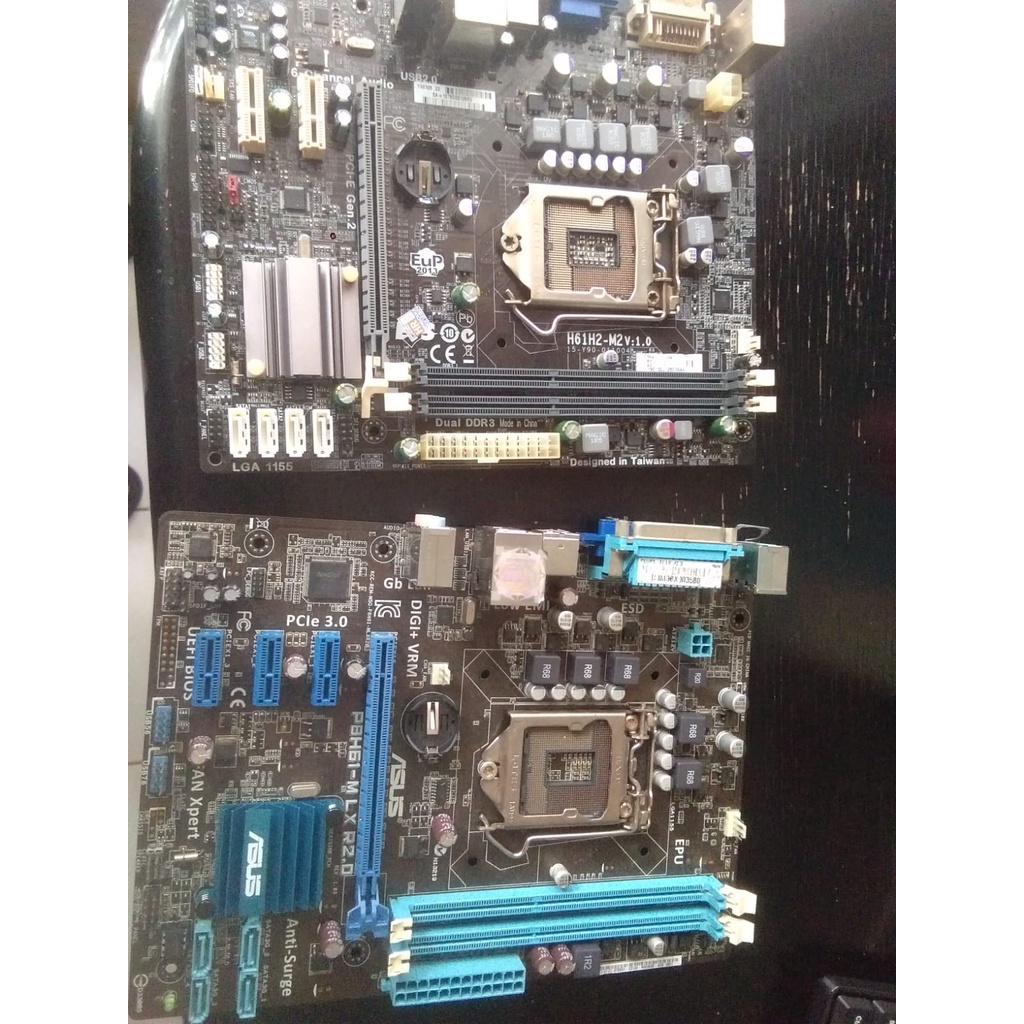 motherboard intel lga 1155 h61 asus dan ecs rusak