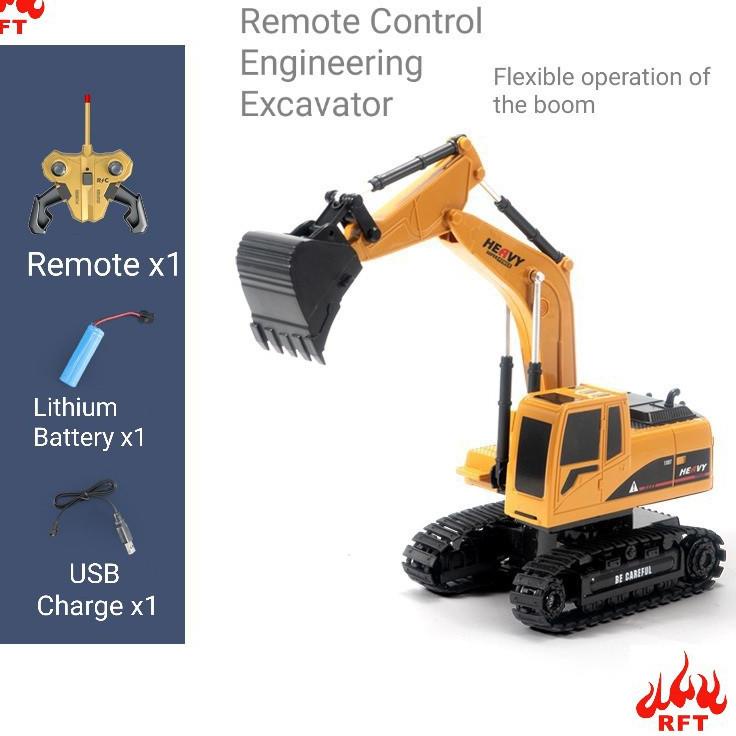Super Update HENGJIAN RC EXCAVATOR TRUCK KONSTRUKSI BEKO 360 REMOTE CONTROL 1:24 VERSI BARU BATERAI 