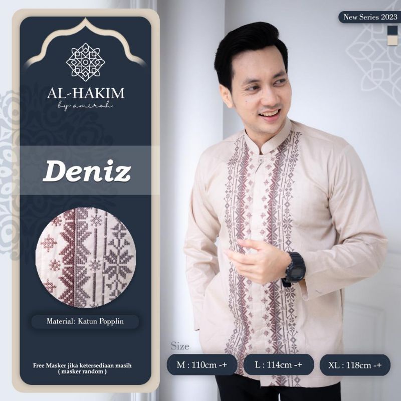 KOKO DENIZ ORI AL HAKIM BY AMIROH | Baju Koko Lengan Panjang