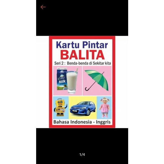 Card Flashcard / Flash Card / Kartu Pintar Balita Seri 2