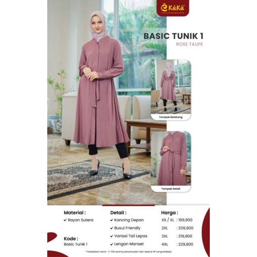 ATASAN TUNIC BASIC 01 By Keke