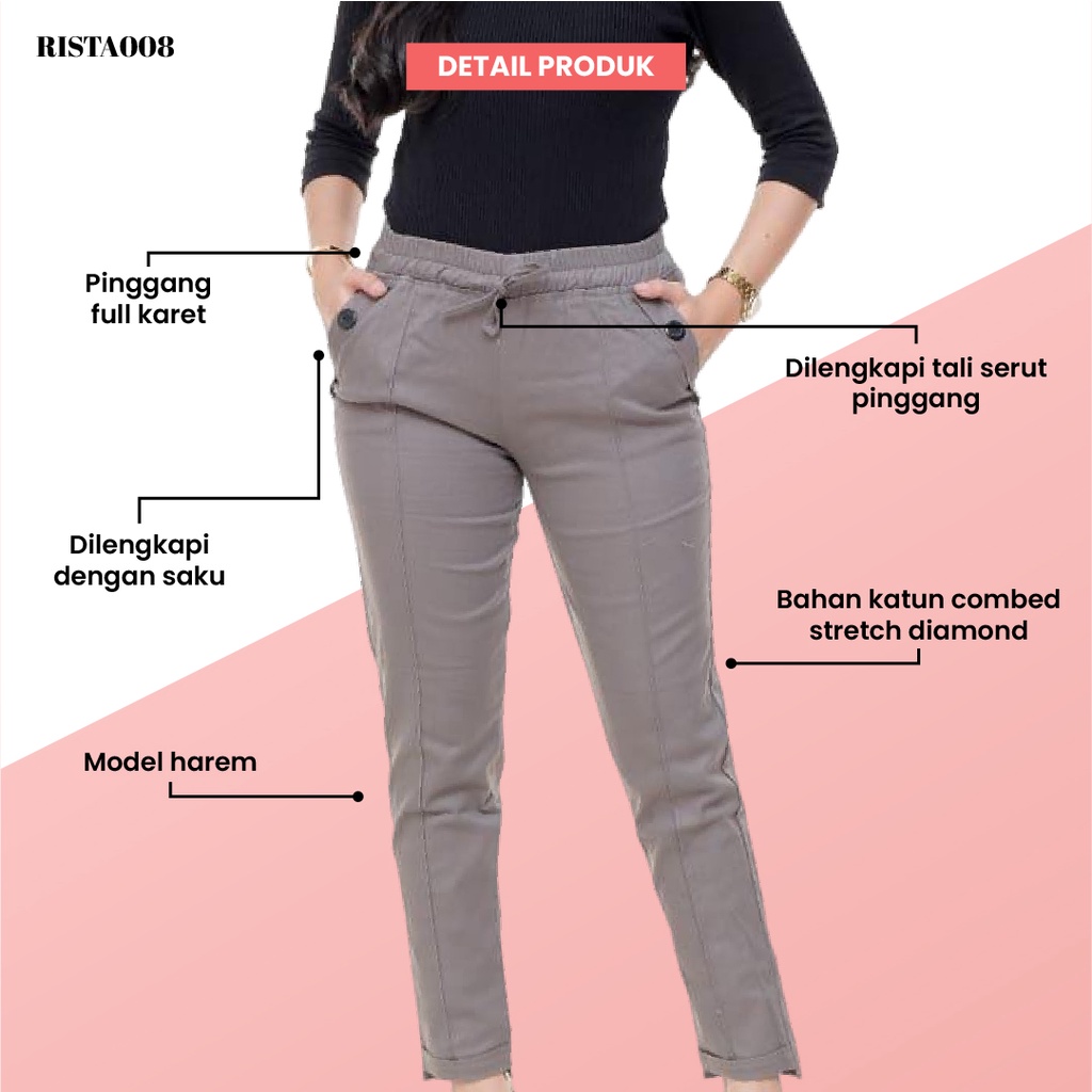 Pakaian Bawahan Basic Baggy Pants Celana Kerja Wanita Kantor Kekinia Terlaris Termurah