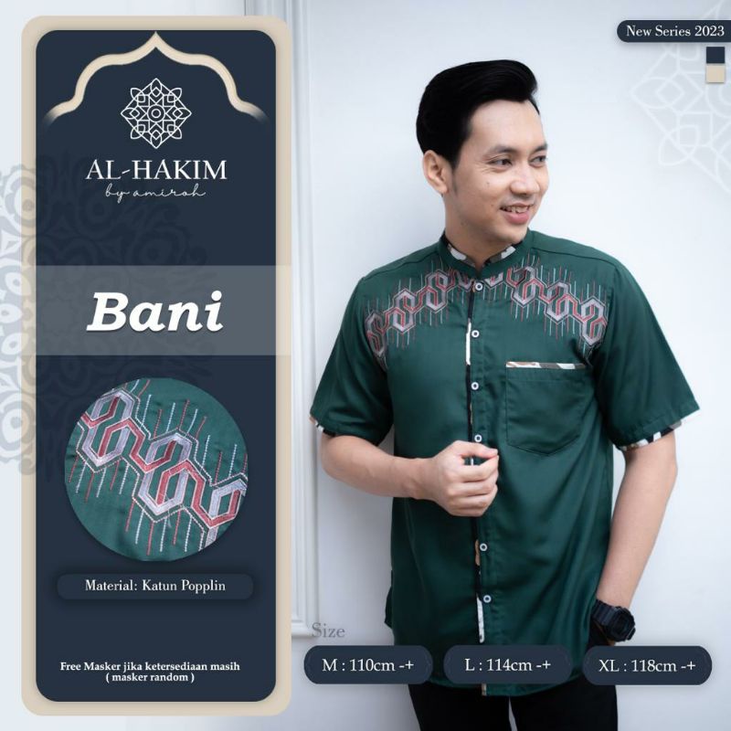 KOKO BANI ORI AL HAKIM BY AMIROH • Baju Koko Lengan Pendek