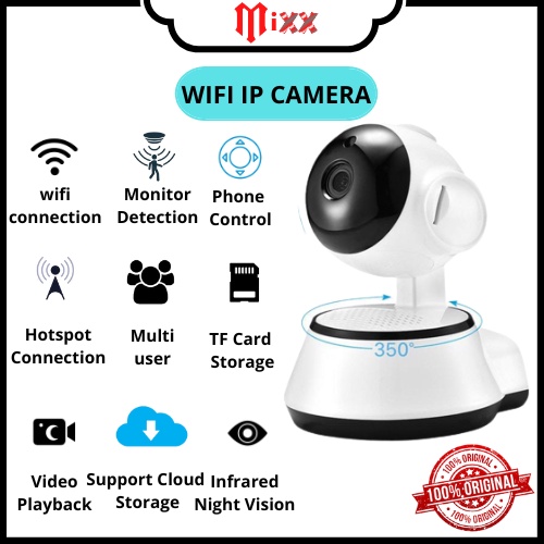 CAMERA CCTV SMART NET CT V380 Q6 Wifi HD 720 P/Camera CCTV Wireless Portable Jarak Jauh