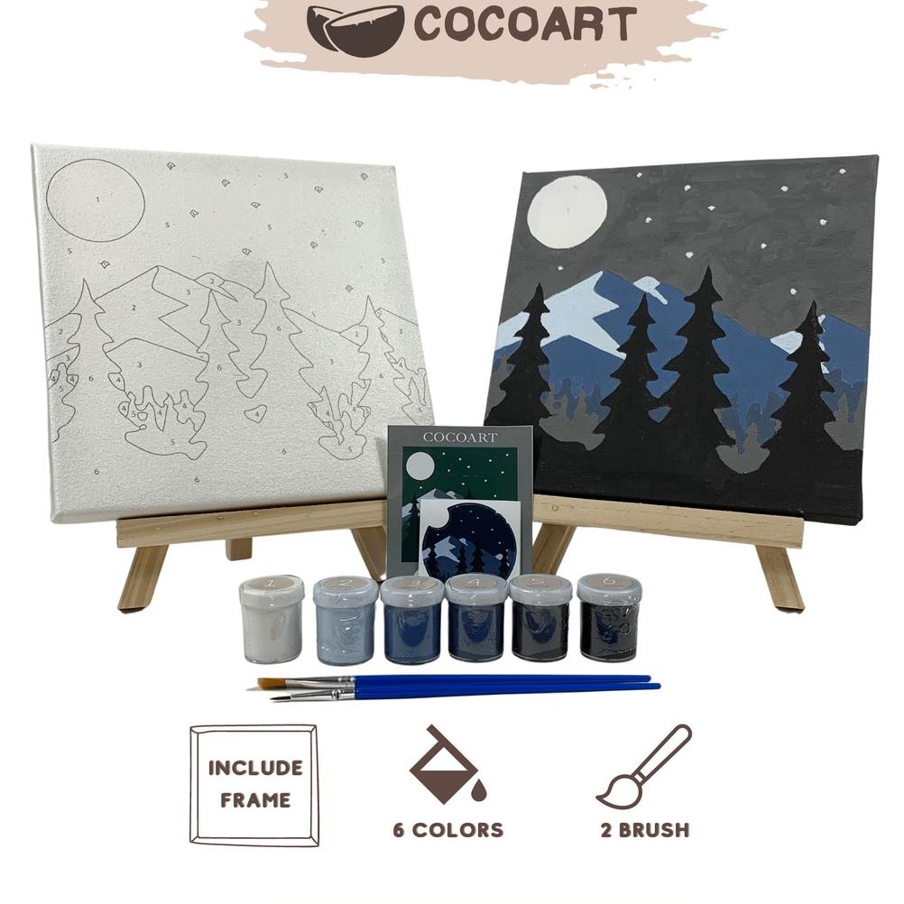 

PAINT BY NUMBER KIT [ NIGHT VIEW ] - COCOART.ID I KANVAS 20 X 20 CM TERLARISS...,,,,,