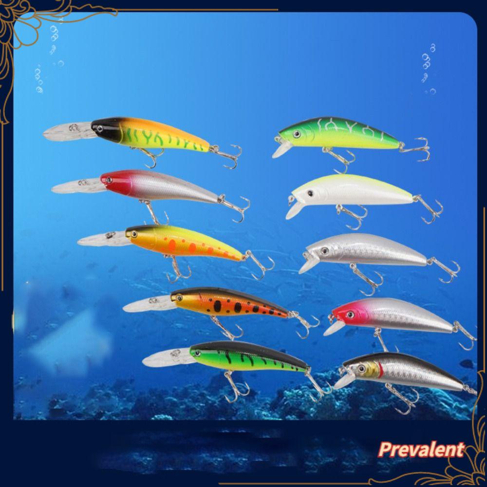 Preva 4PCS Umpan Ikan Kecil Tenggelam 7.5g 9cm Tackle Lidah Panjang Micro Minnow Lures
