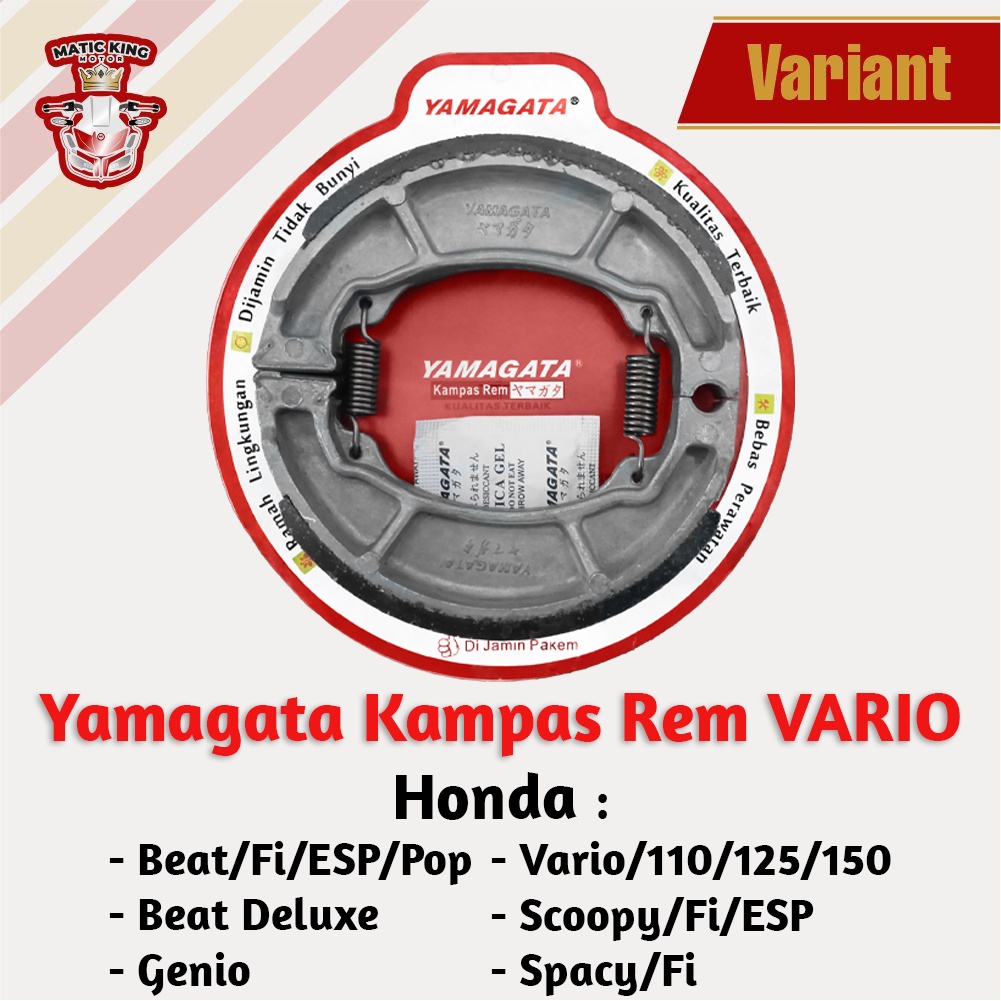 Kampas Rem Tromol Belakang Vario Beat Pop Scoopy Genio Deluxe Spacy Techno Karbu 110 125 150 Fi  ESP  Yamagata