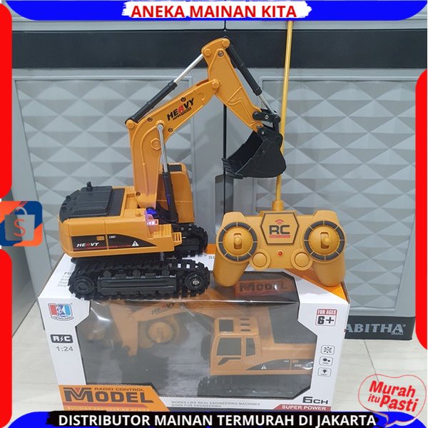 Promo Heavy Machine RC Excavator Crawler Mainan Mobil Truk Beco Digger RC 1:24 Remote Kontrol