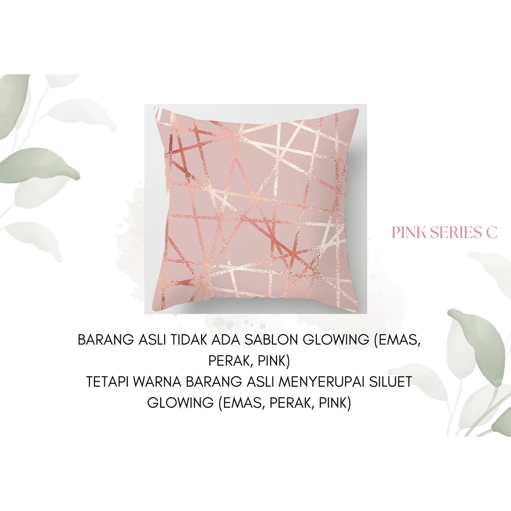 Pink Series Pillow Cushion Cover / Sarung Bantal Sofa Kursi Vintage / Dekorasi / Edisi Pink