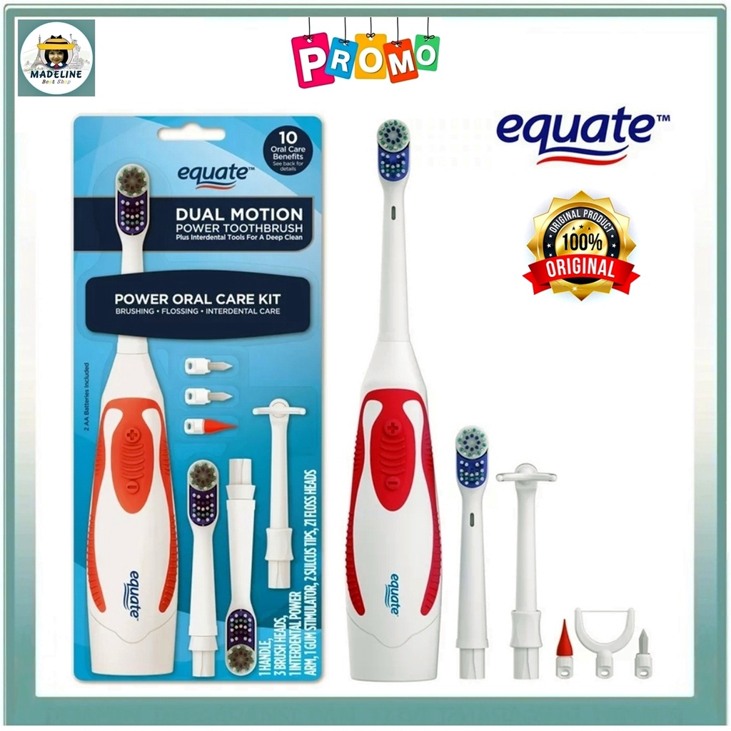 Jual EQUATE Dual Motion Power Toothbrush - Power Oral Care Kit | Shopee ...