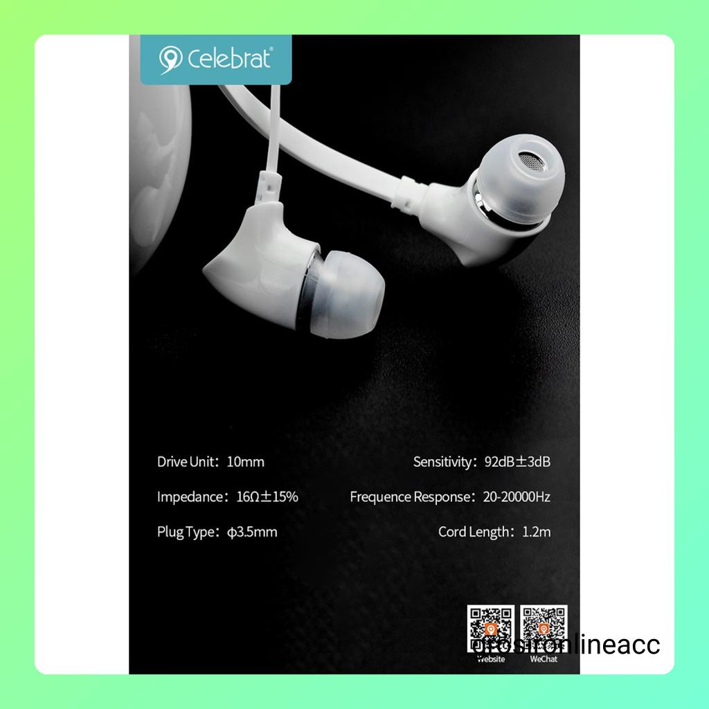 Handsfree Headset Celebrat G3 G6 G19 Pure Sound High Quality In-Ear Earphone with Mic Clear balanced acoustic sound