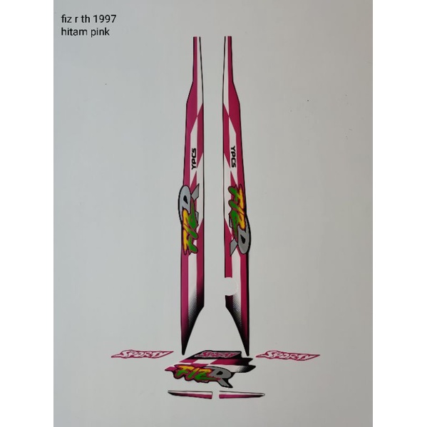 STRIPING ORI YAMAHA FIZ R Th 1997)Hitam Pink